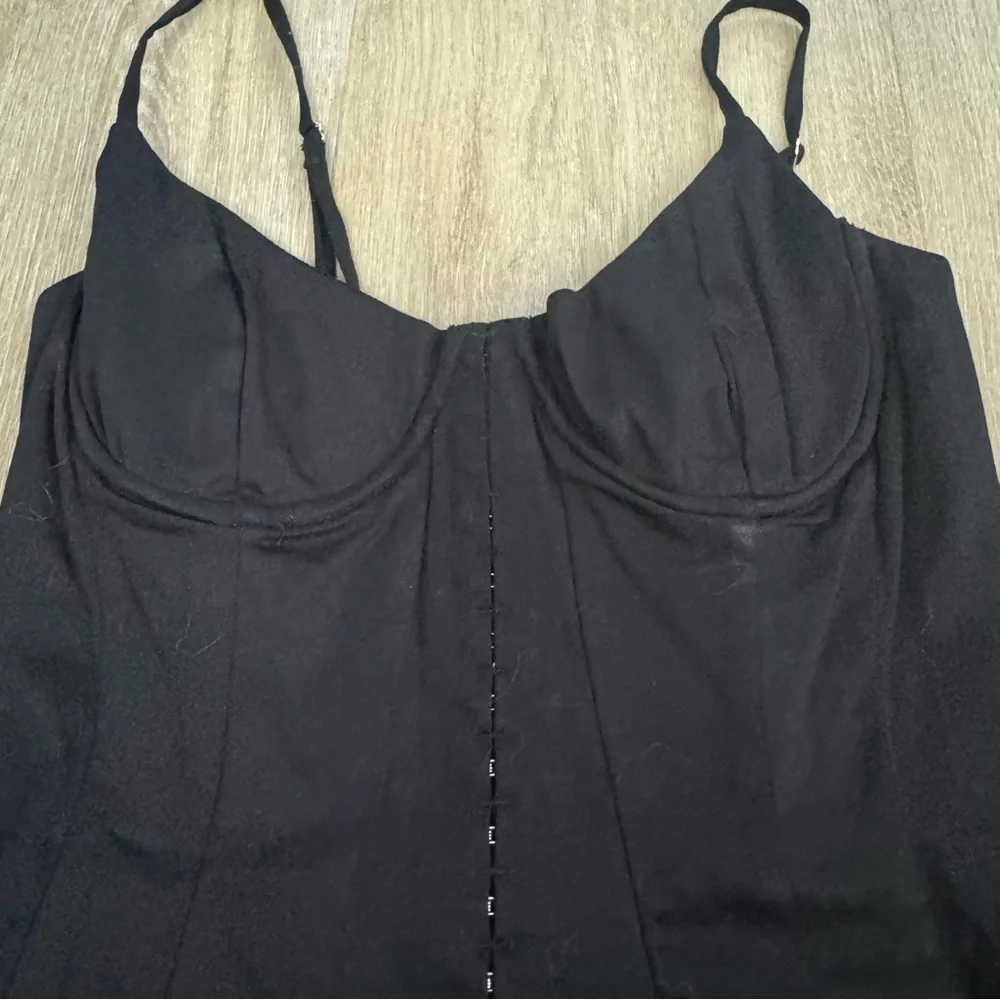 White Fox Boutique Black Button-Front Mini Dress - Picture 4 of 7
